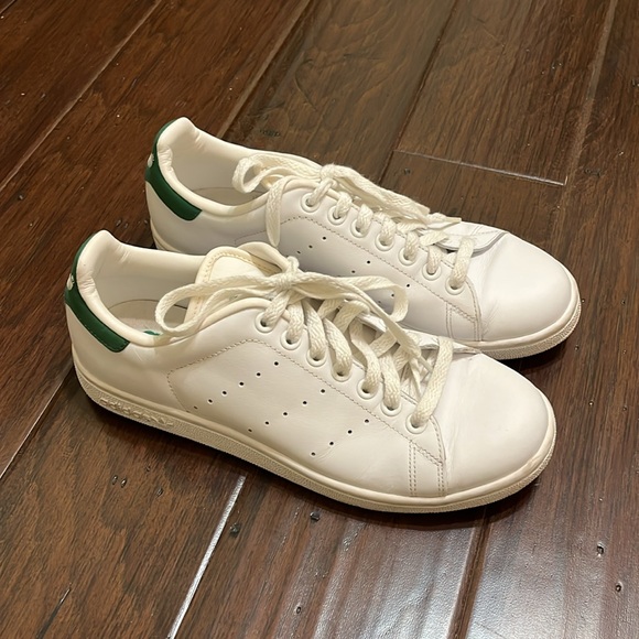 Adidas Stan Smith Green Back Tennis Shoes Size 7 - Picture 2 of 10